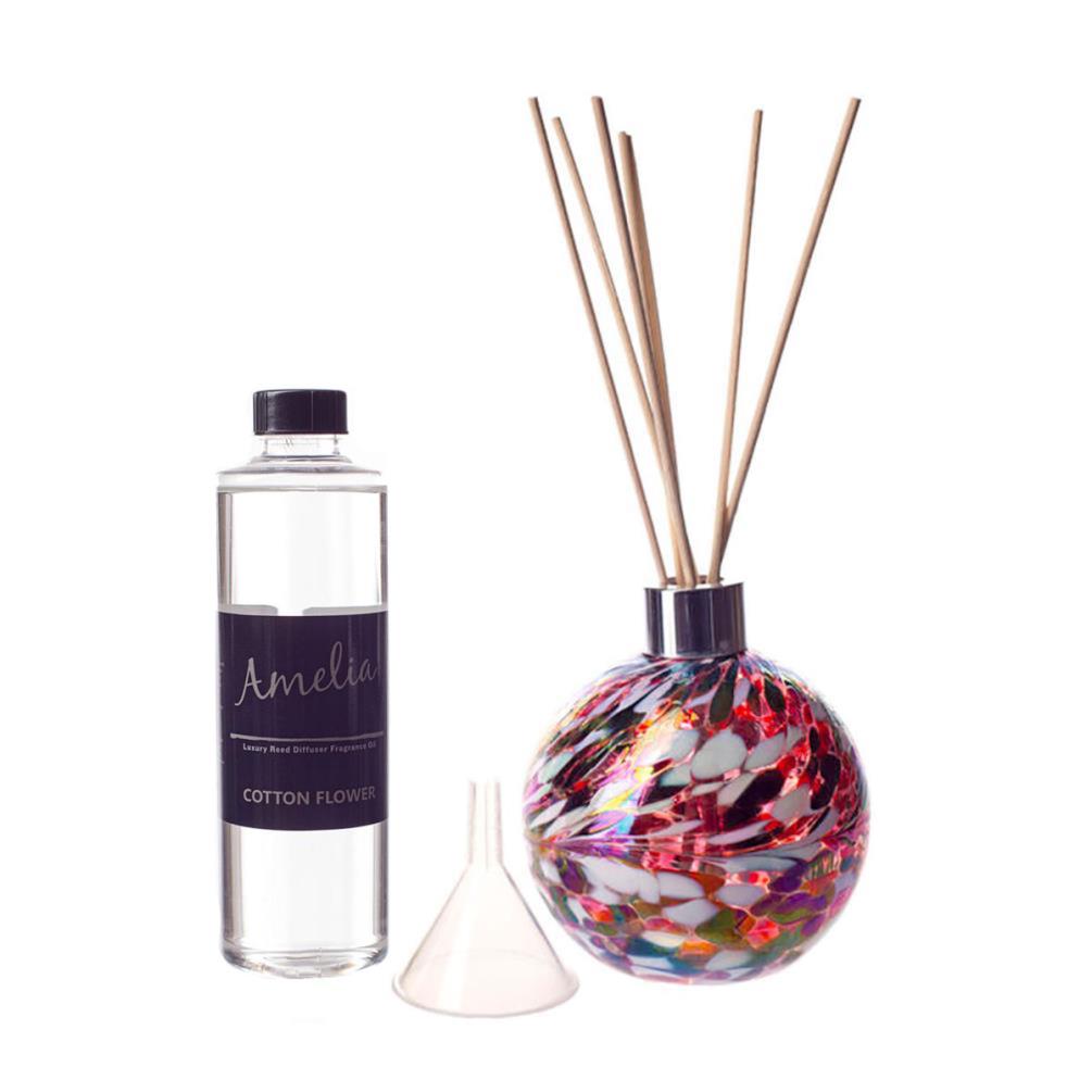 Amelia Art Glass Red, Black & White Reed Diffuser Gift Set  £35.99